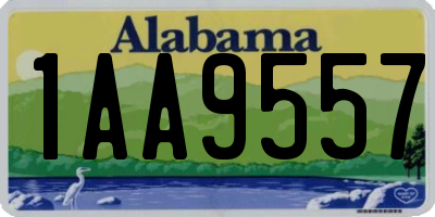 AL license plate 1AA9557