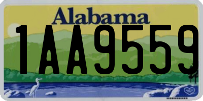 AL license plate 1AA9559