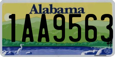 AL license plate 1AA9563