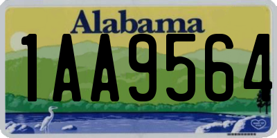 AL license plate 1AA9564