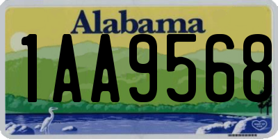 AL license plate 1AA9568