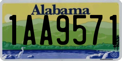 AL license plate 1AA9571