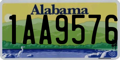 AL license plate 1AA9576