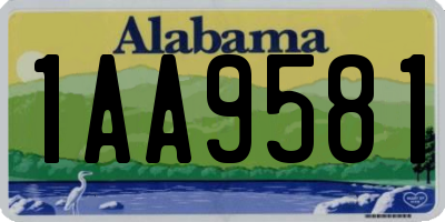 AL license plate 1AA9581