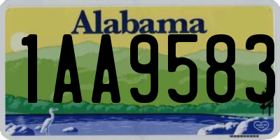 AL license plate 1AA9583