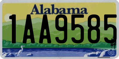 AL license plate 1AA9585