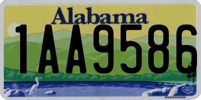 AL license plate 1AA9586