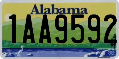 AL license plate 1AA9592