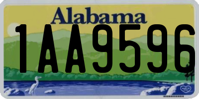 AL license plate 1AA9596