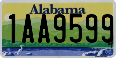 AL license plate 1AA9599