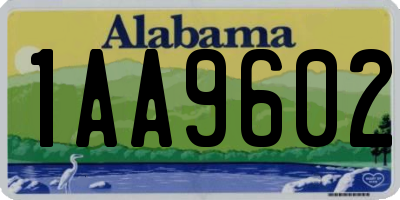AL license plate 1AA9602