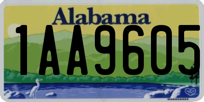AL license plate 1AA9605