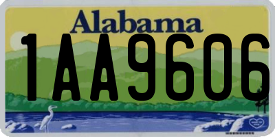 AL license plate 1AA9606