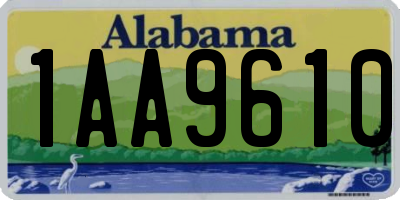 AL license plate 1AA9610