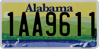 AL license plate 1AA9611