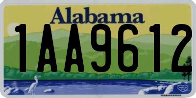AL license plate 1AA9612