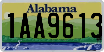 AL license plate 1AA9613