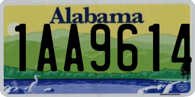AL license plate 1AA9614