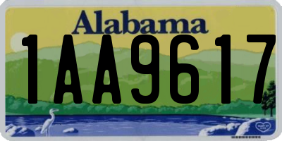 AL license plate 1AA9617