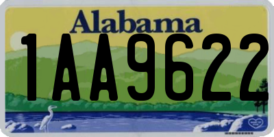 AL license plate 1AA9622