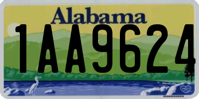 AL license plate 1AA9624