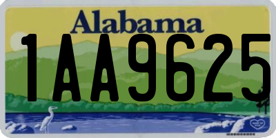 AL license plate 1AA9625