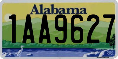 AL license plate 1AA9627