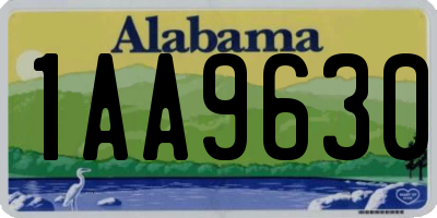 AL license plate 1AA9630