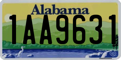 AL license plate 1AA9631