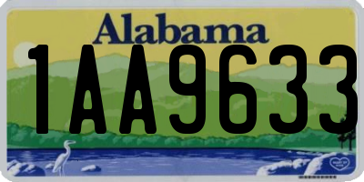AL license plate 1AA9633