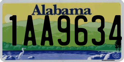AL license plate 1AA9634