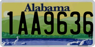 AL license plate 1AA9636