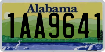 AL license plate 1AA9641