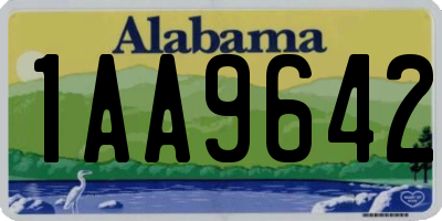 AL license plate 1AA9642