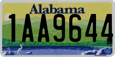 AL license plate 1AA9644