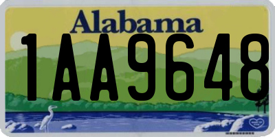 AL license plate 1AA9648