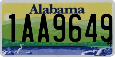 AL license plate 1AA9649