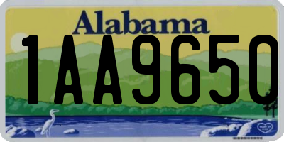 AL license plate 1AA9650