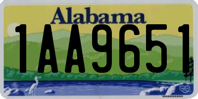 AL license plate 1AA9651