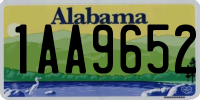 AL license plate 1AA9652