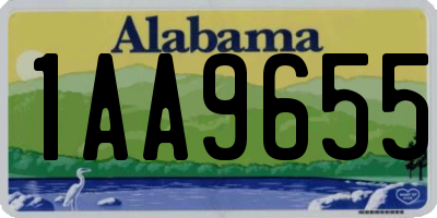 AL license plate 1AA9655