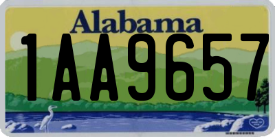 AL license plate 1AA9657