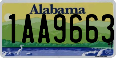 AL license plate 1AA9663