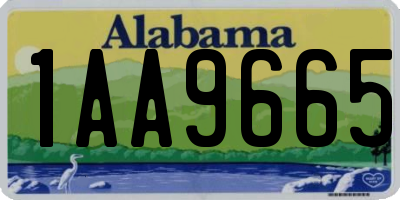 AL license plate 1AA9665