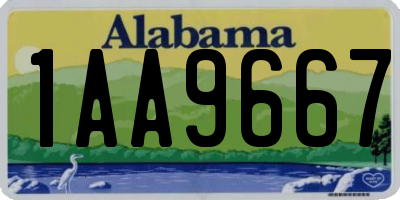 AL license plate 1AA9667