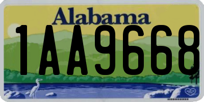 AL license plate 1AA9668