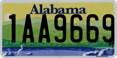 AL license plate 1AA9669