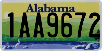 AL license plate 1AA9672