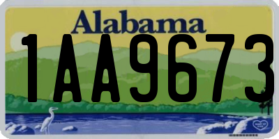 AL license plate 1AA9673