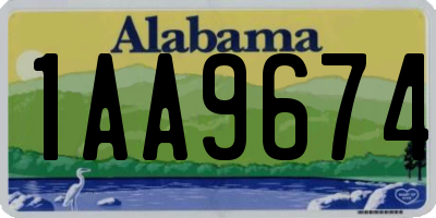 AL license plate 1AA9674